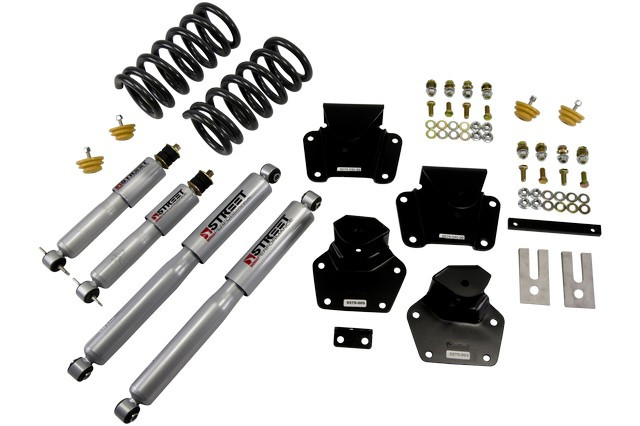 2"F-4"R Lowering Kit Street Perf. Shocks 97-04 Dakota 2wd V6